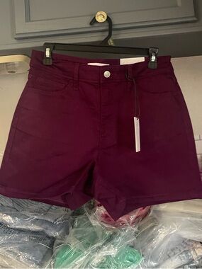 Zenana Outfitters Purple Denim Jean Shorts